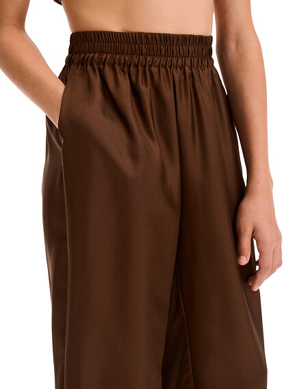 Брюки SILK для девочки прямые, цвет шоколад, фото 2