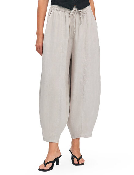 Брюки женские "baggy" серии LINEN, цвет бежево-розовый, фото 2