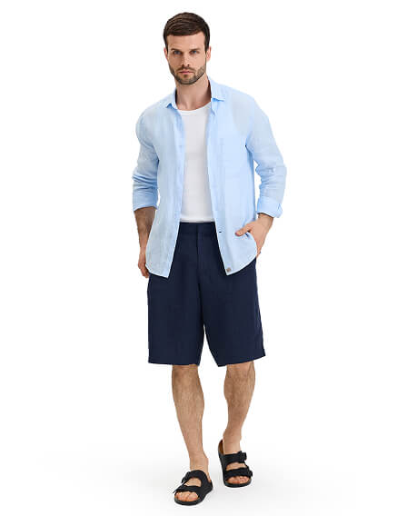 Шорты мужские casual, цвет темно-синий, фото 1