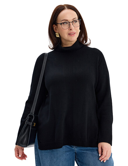 Merino Base Свитер oversize, цвет черный, фото 3