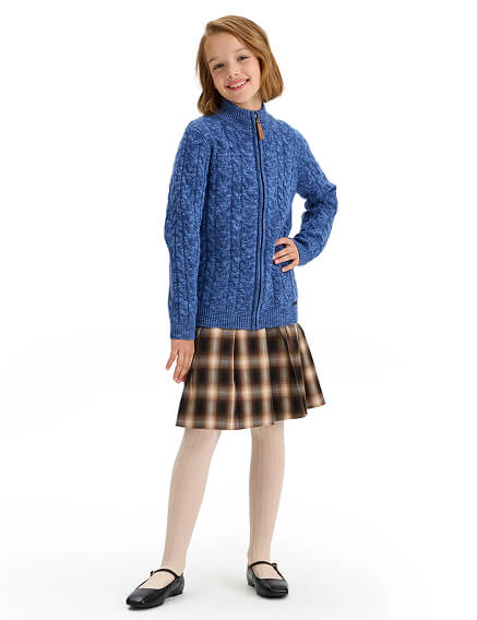 Кофта на молнии Super Fine Merino Wool для девочек, фото 3