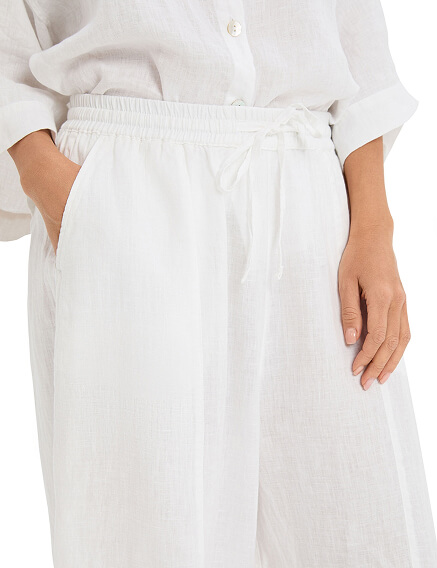 Брюки женские "baggy" серии LINEN, цвет белый, фото 3