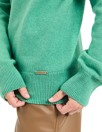 Свитер женский Cashmere&Merino blend oversize, цвет мята, фото 2