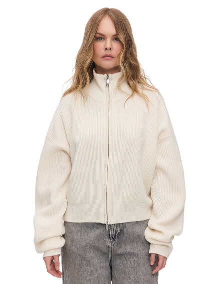 Укороченный кардиган на молнии, фото 1