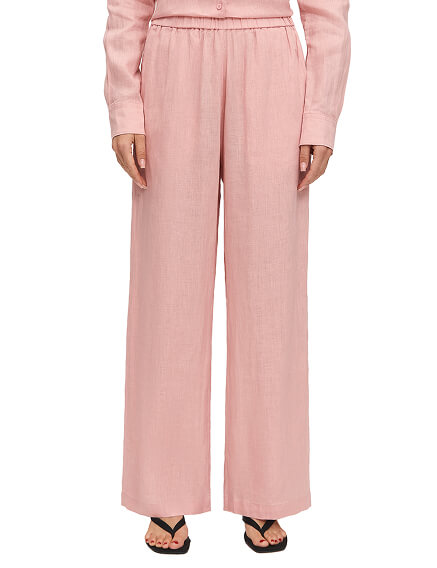 LINEN Брюки женские прямые, цвет розовый, фото 1