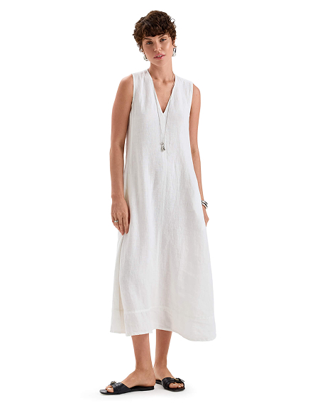 LINEN Платье женское, цвет белый, фото 1
