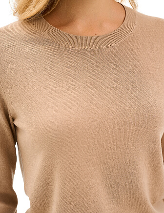 CashTouch Джемпер женский с круглым воротом, цвет бежевый, фото 2