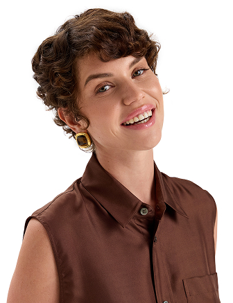 Блуза SILK женская без рукавов, цвет шоколад, фото 3