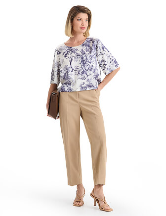 Топ женский серии SILK, цвет принт светлый toile de jouy, фото 3