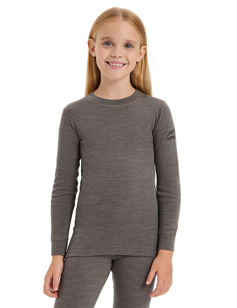 SOFT Комплект термобелья для девочек, цвет серо-бежевый, фото 2