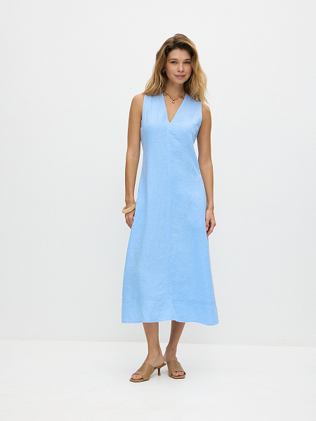 LINEN Платье женское, цвет голубой, фото 1