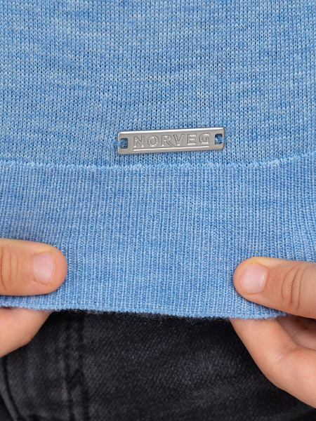 Свитер Cash Touch детский для мальчиков, цвет голубой меланж, фото 6