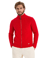 Кардиган мужской на молнии Merino Knitted Красный