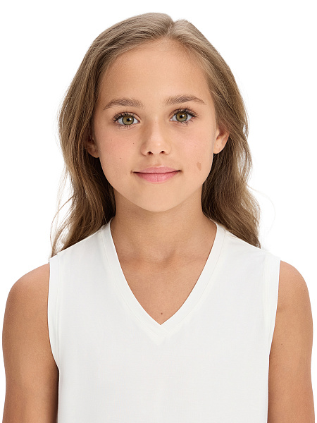 Топ Bamboo для девочки, цвет молочный, фото 3