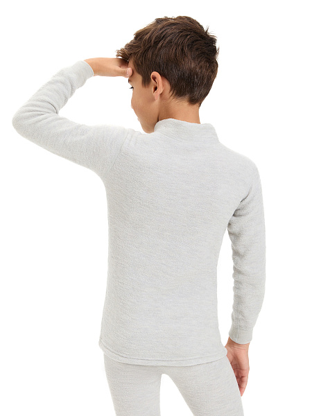 Термобелье фуфайка детская для мальчиков серии "-60°C", цвет жемчуг, фото 3