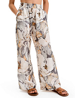 Брюки SILK для девочки прямые Паттерн Peonies