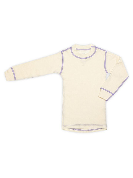 Термофутболка для девочек с длинным рукавом серии SOFT, цвет молочный, фото 1