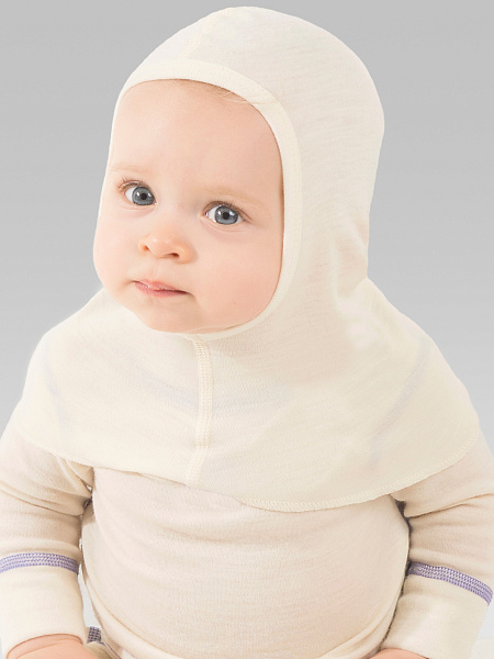 Шапка-шлем детский серии SOFT, цвет молочный, фото 3