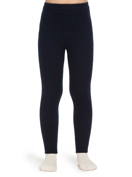 Бесшовные гамаши для детей, 50% шерсть мериносов 50% акрил, цвет синий, фото 2