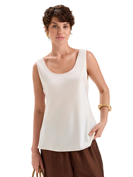 Топ женский SILK, цвет кремовый, фото 5