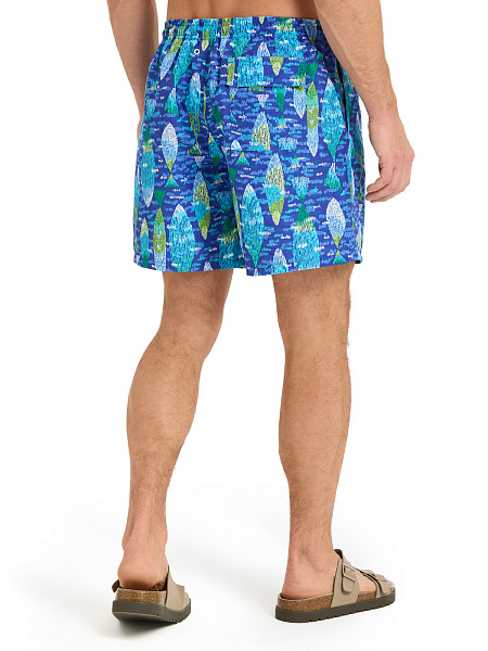 Шорты плавательные, цвет синий мультицвет, фото 3