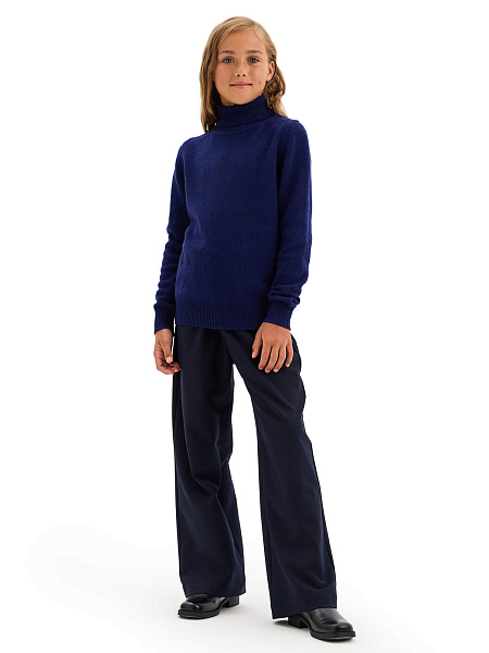 Свитер Merino Base детский для девочек, цвет темно-синий, фото 3