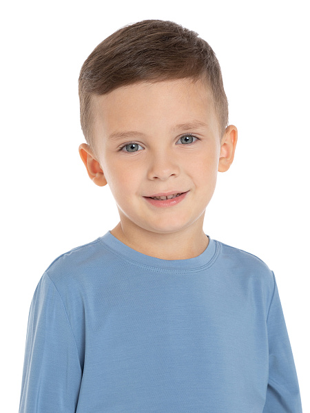 Лонгслив Bamboo для мальчика, цвет лаванда, фото 3