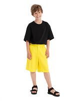 Шорты-бермуды из 100% льна для мальчиков-подростков Желтый