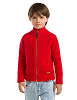 Кардиган шерстяной на молнии для мальчика Красный