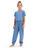 SILK Костюм для девочки Голубой пепельный