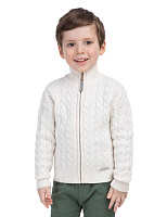 Кофта на молнии Super Fine Merino Wool для мальчиков Белый