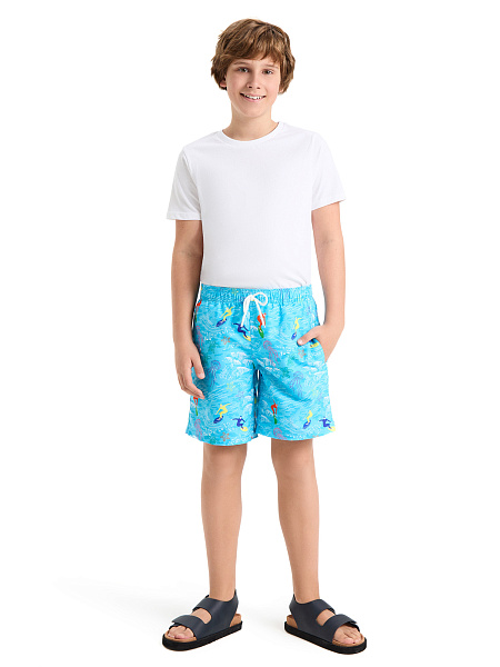 Шорты Swimwear для мальчика-подростка, цвет бирюзовый, фото 1