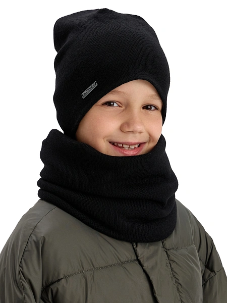 Комплект шапка и снуд из 100% шерсти мериносов, фото 1