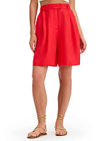 LINEN Шорты женские удлиненные Красный