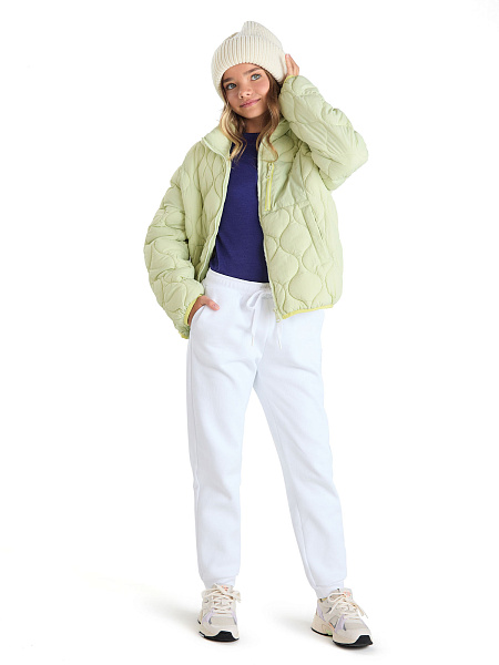 Джоггеры подростковые для девочек ORGANOMICA Cotton, цвет белый, фото 6