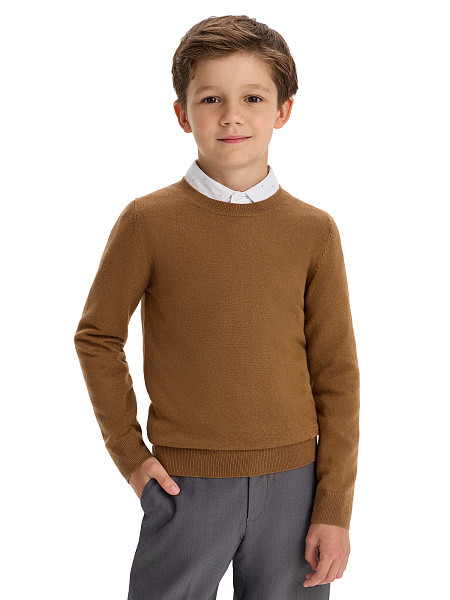 Джемпер CashTouch детский для мальчиков, цвет миндаль, фото 1