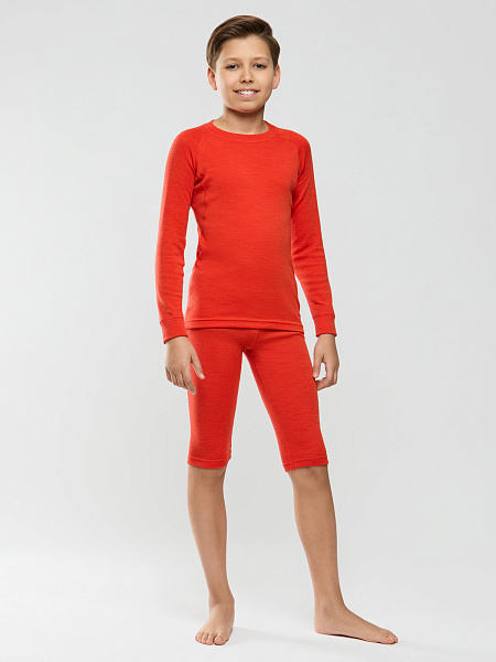 Комплект термобелья для мальчиков серии SPORT WOOL, цвет красный, фото 1