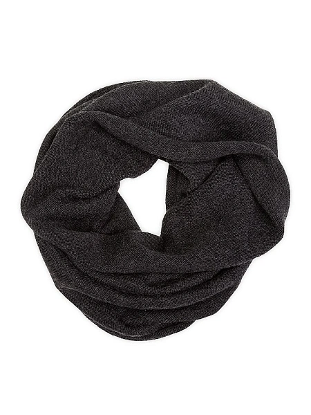 Теплый снуд из шерсти мериносов, цвет темно-серый меланж, фото 2