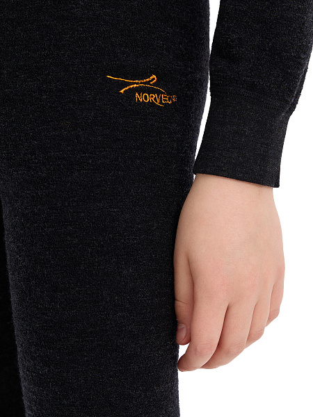 Термобелье фуфайка детская для мальчиков серии "-60°C", цвет антрацит, фото 5