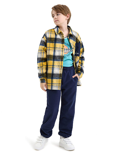 Брюки-джоггеры детские для мальчиков серии Cotton, цвет темно-синий, фото 6