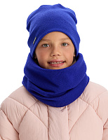 Комплект шапка и снуд из 100% шерсти мериносов для девочек Ультрамарин