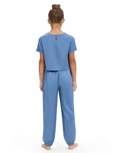 SILK Костюм для девочки, цвет голубой пепельный, фото 2