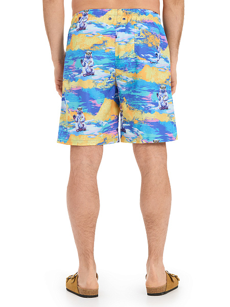 Swimwear Шорты мужские, цвет голубой паттерн медведи, фото 3