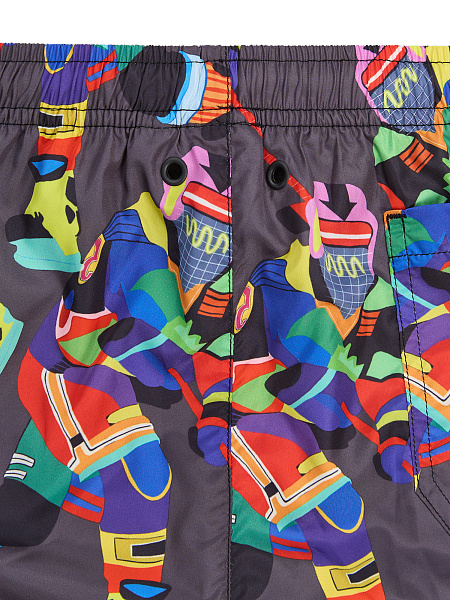 Swimwear Шорты мужские, цвет антрацит паттерн хоккей, фото 6