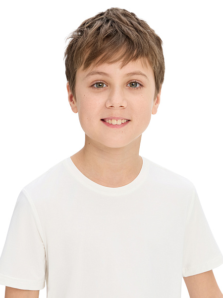Футболка Bamboo для мальчика, цвет молочный, фото 3