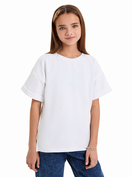 Футболка для девочки ORGANOMICA Cotton, цвет белый, фото 2