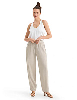 Брюки женские с карманами серии LINEN Бежевый