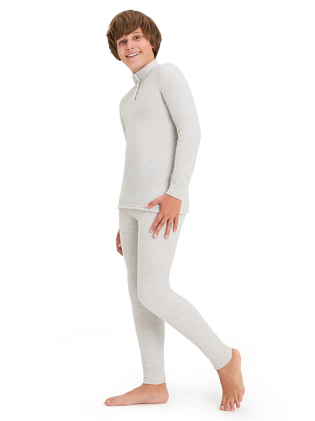 Термобелье фуфайка для мальчиков - подростков серии "-60°C", цвет жемчуг, фото 5