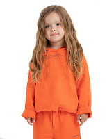 Худи из 100% льна для девочек Оранжевый