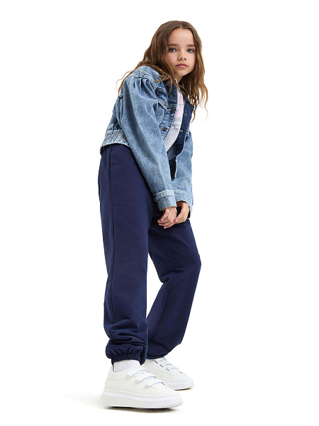 Брюки-джоггеры подростковые серии Cotton, цвет темно-синий, фото 6